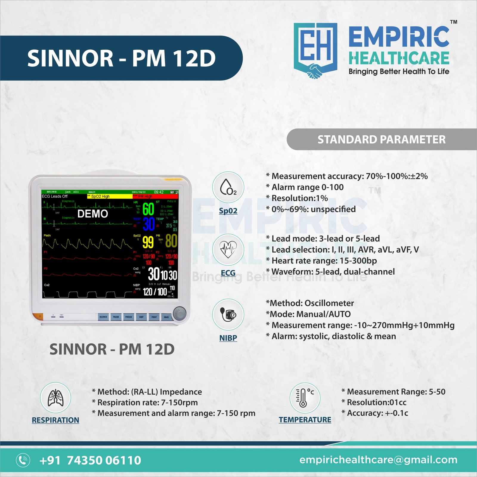 Sinnor Multipara Patient Monitor SPR 9000A - Image 6