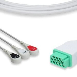 GE Direct – Connect ECG Cable – 3 Leads Snap