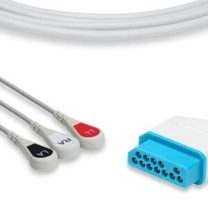 Nihon Kohden Direct – Connect ECG Cable – 3 Leads Snap