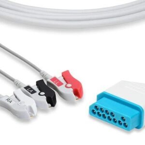 Nihon Kohden Direct – Connect ECG Cable – 3 Clip Type