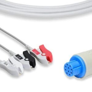 Datex Ohmeda Direct – Connect ECG Cable – 3 Clip Type