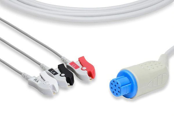 Datex Ohmeda Direct – Connect ECG Cable – 3 Clip Type