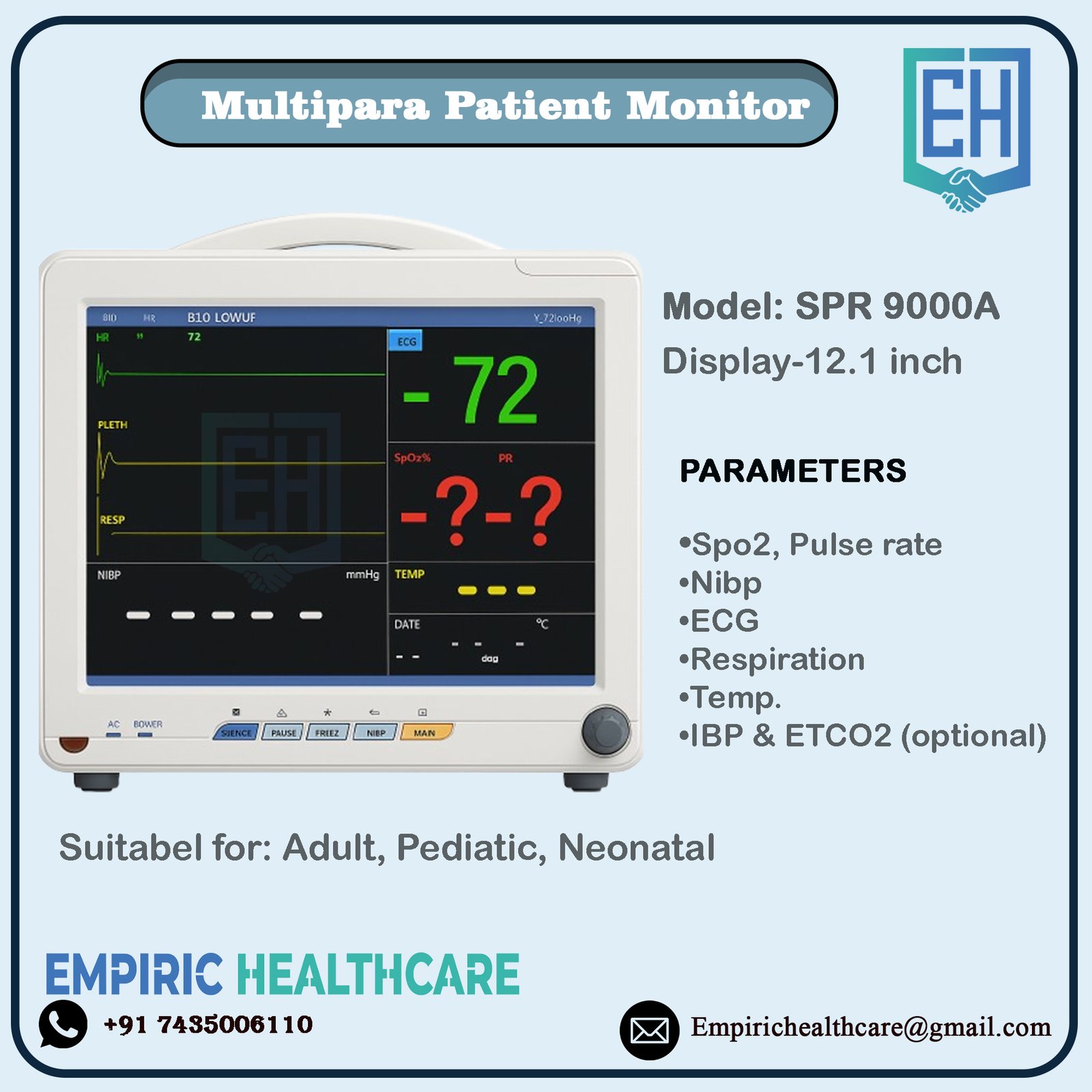 Sinnor Multipara Patient Monitor SPR 9000A