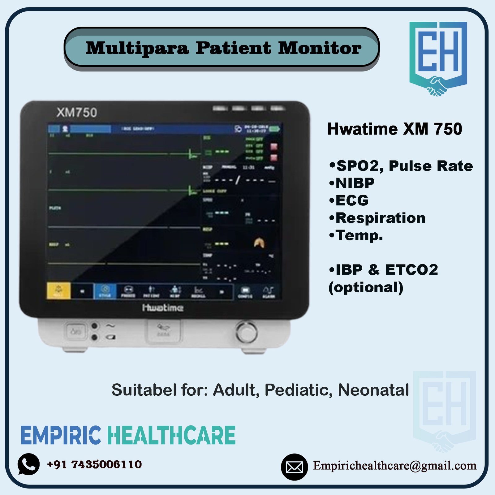 Hwatime XM 750 Patient Monitor